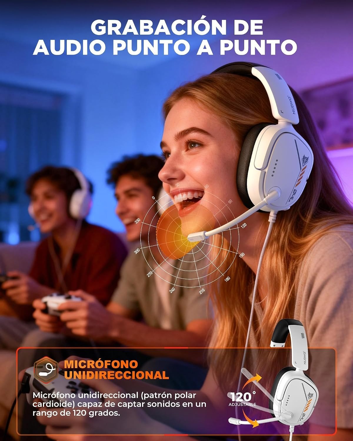 Micrófono de los cascos gaming