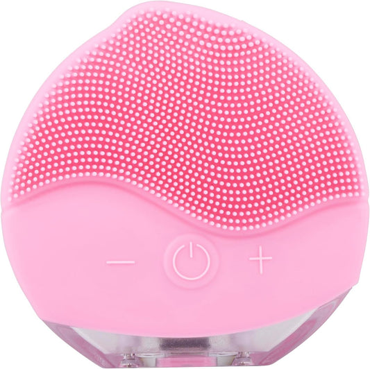 Limpiador facial sónico de silicona rosa